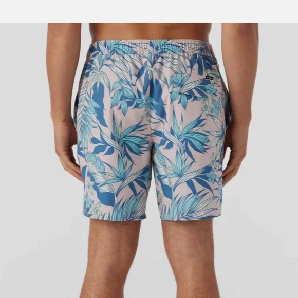 Floral Blue Swim Shorts - Picture 2 of 4